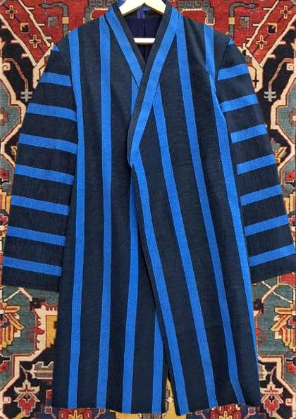 Uzbek handmade vintage bekasam chapan, coat, robe .