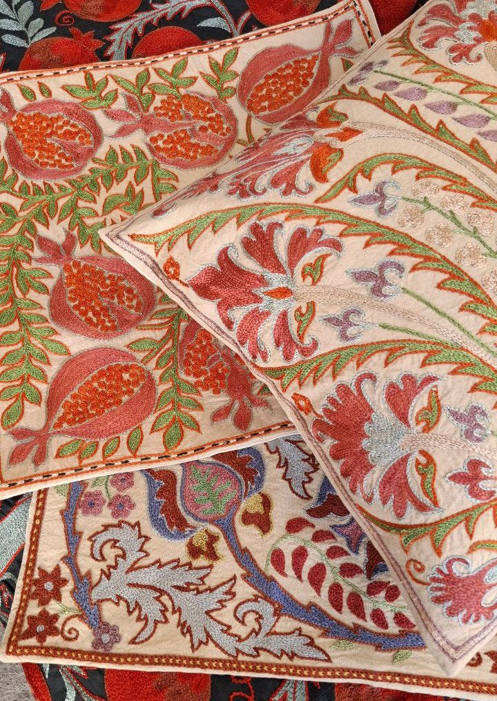 Suzani handmade pillow, pillow case,pillow cover from Uzbekistan.Decorative hand embroidery cushions