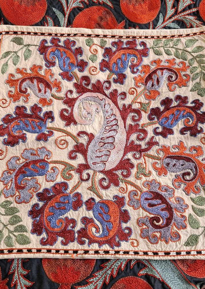 Suzani handmade pillow, pillow case,pillow cover from Uzbekistan.Decorative hand embroidery cushions