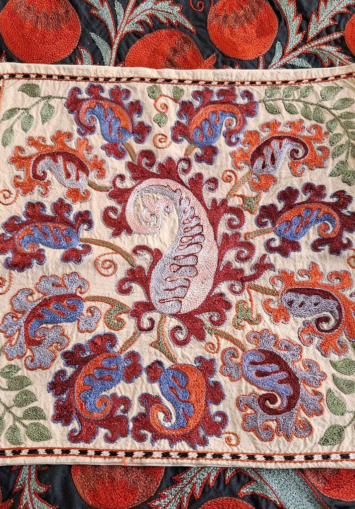 Suzani handmade pillow, pillow case,pillow cover from Uzbekistan.Decorative hand embroidery cushions