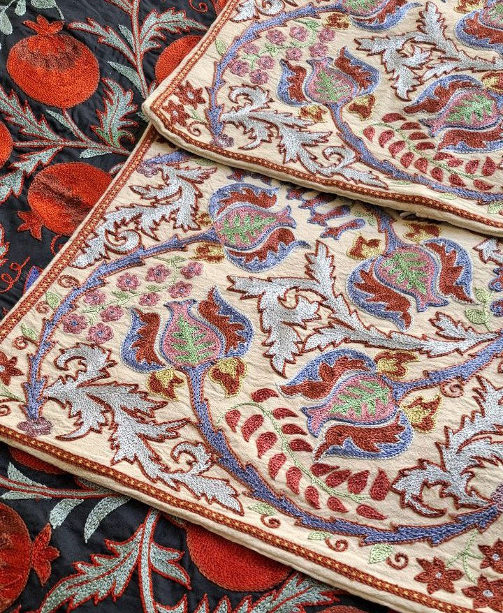 Hand embroidered Suzani Pillow, Suzani cushion, Decorative Pillow, pillow case, Handmade Suzani Pillow Cover from Uzbekistan