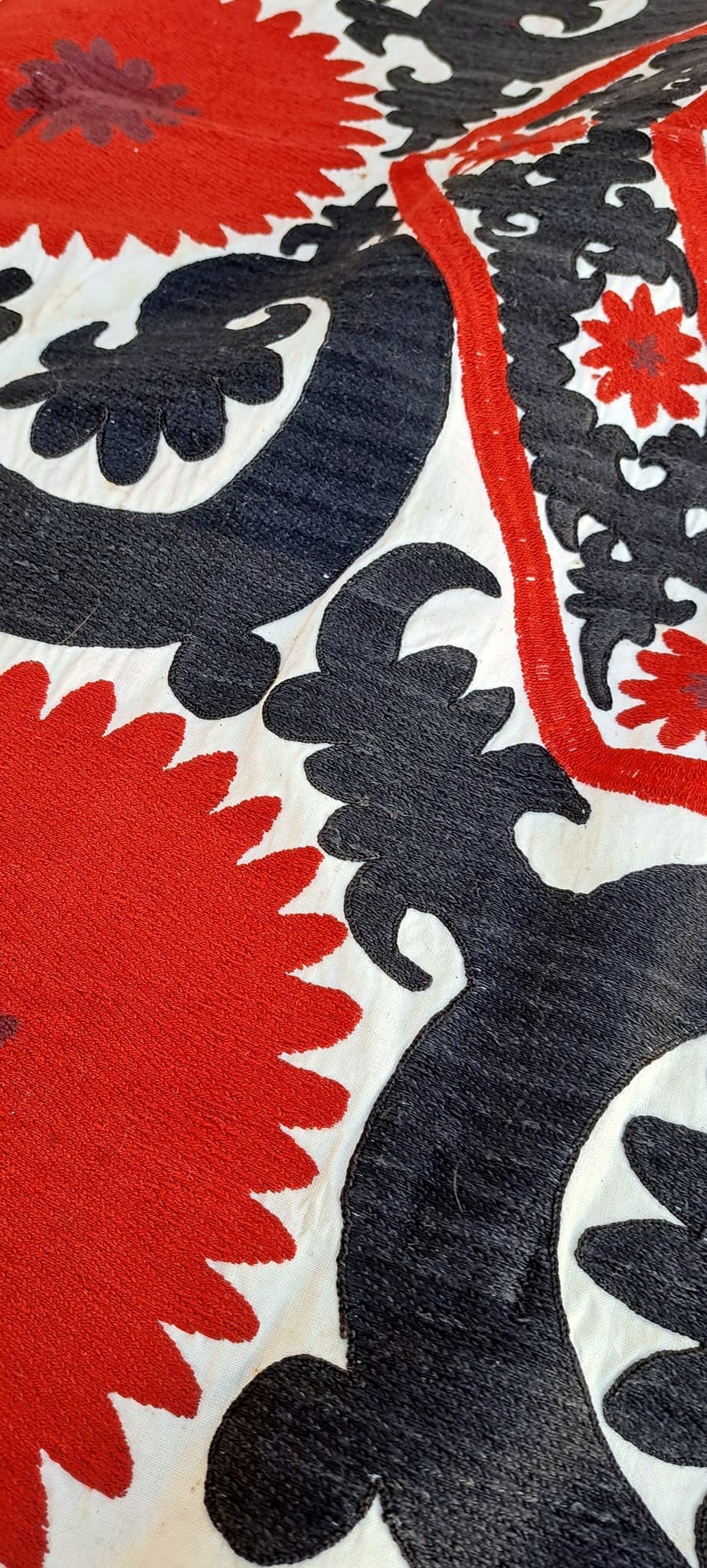 Rare Vintage Uzbek  hand embroidery Suzani from Samarkand .Tablecloth, Wall hanging, Bedspread,Bedcover.