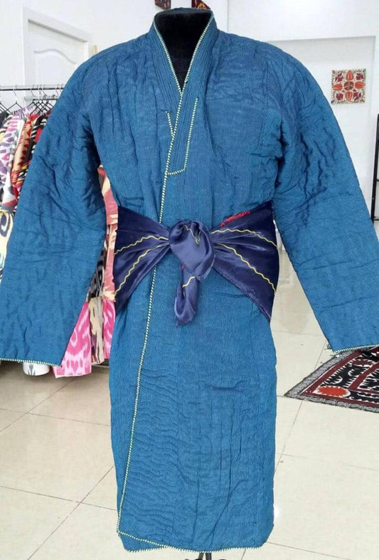 Uzbek handmade warm quilted bekasam chapan, coat, robe .Unisex, free size.