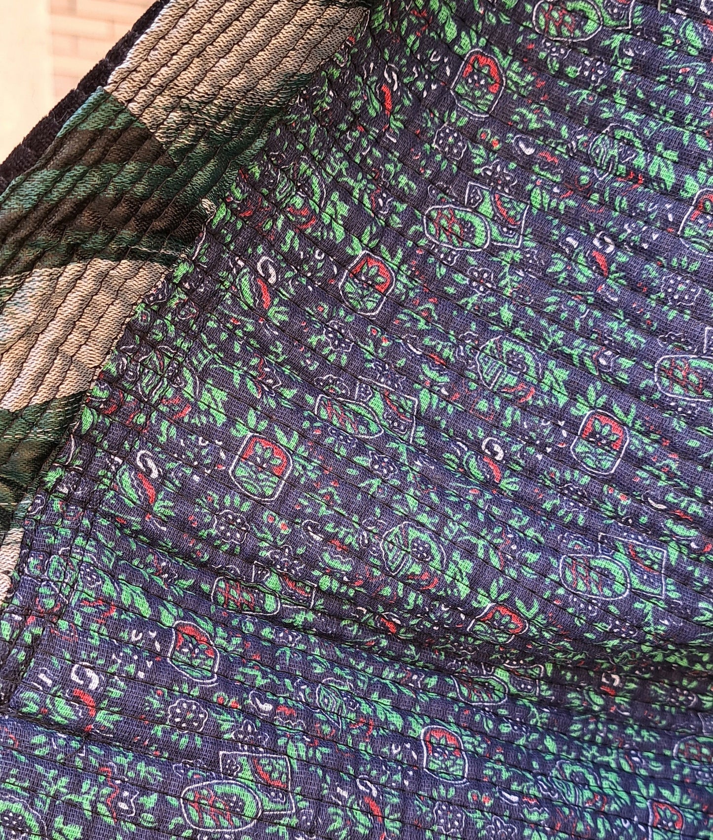 Uzbek silk velvet warm quilted chapan,coat,robe .Unisex,free size.