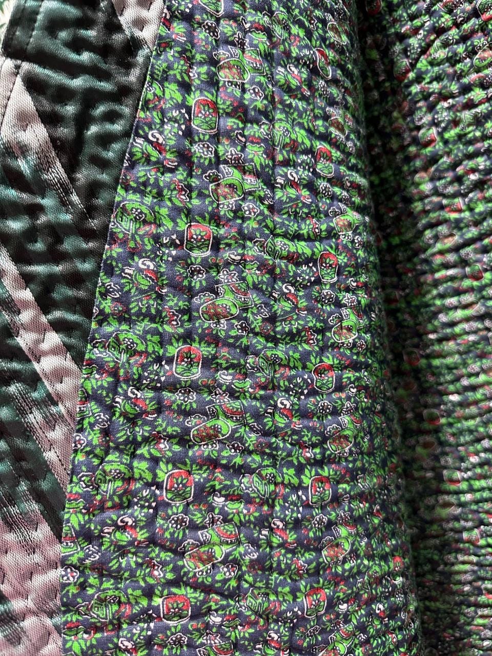 Uzbek handmade warm quilted bekasam chapan, coat, robe .Unisex, free size.