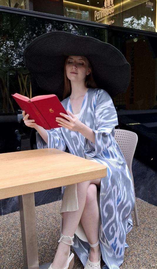 Handwoven Ikat Chapan,coat,robe, jacket. Hand-dyed, hand loomed natural ikat from Uzbekistan.
