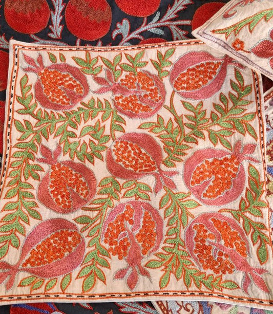 Hand embroidered Suzani Pillow, Suzani cushion, Decorative Pillow, pillow case, Handmade Suzani Pillow Cover from Uzbekistan