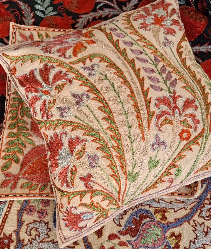 Suzani handmade pillow, pillow case,pillow cover from Uzbekistan.Decorative hand embroidery cushions