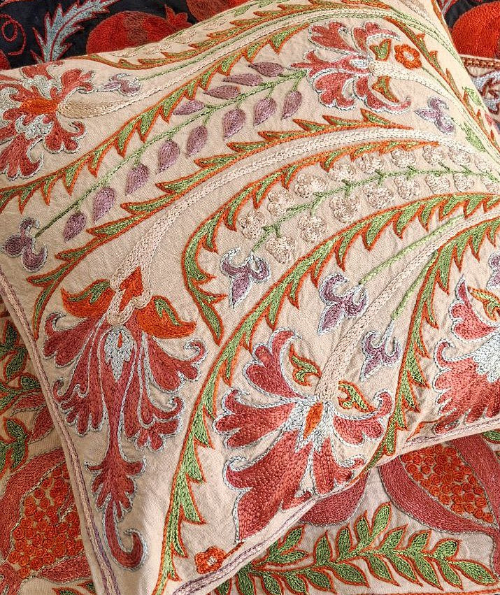 Suzani handmade pillow, pillow case,pillow cover from Uzbekistan.Decorative hand embroidery cushions