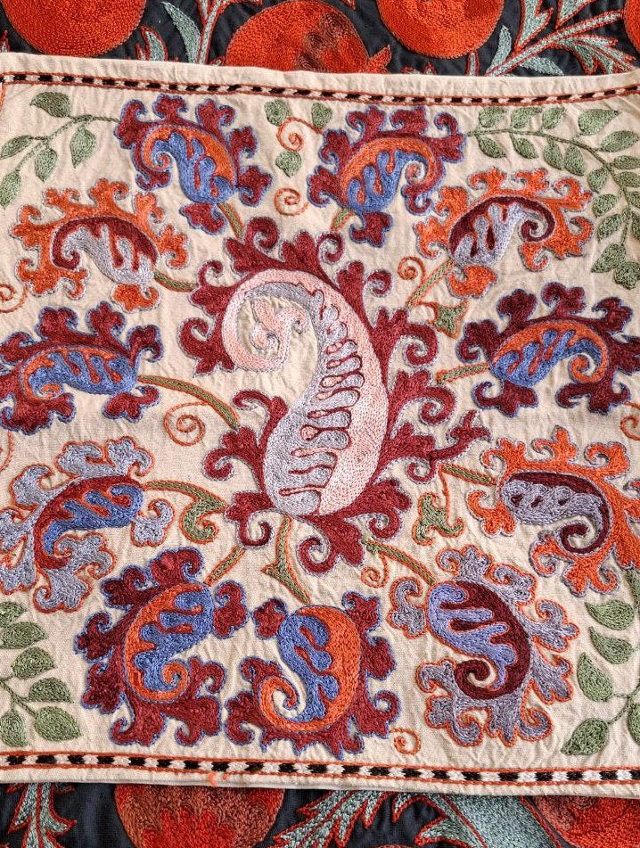Suzani handmade pillow, pillow case,pillow cover from Uzbekistan.Decorative hand embroidery cushions