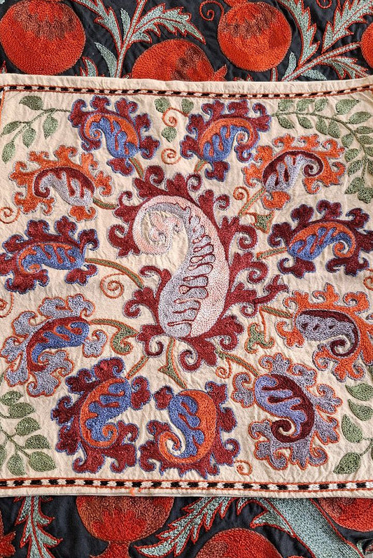 Suzani handmade pillow, pillow case,pillow cover from Uzbekistan.Decorative hand embroidery cushions