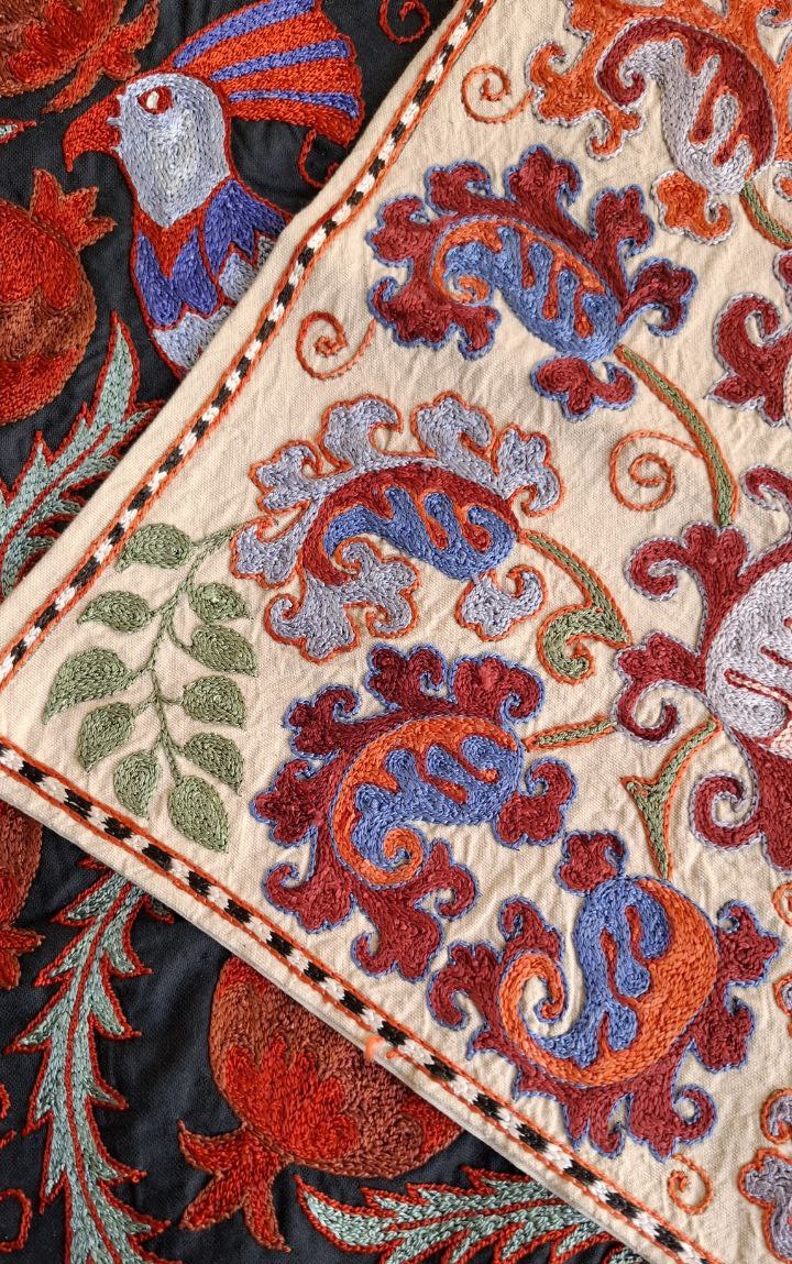 Suzani handmade pillow, pillow case,pillow cover from Uzbekistan.Decorative hand embroidery cushions