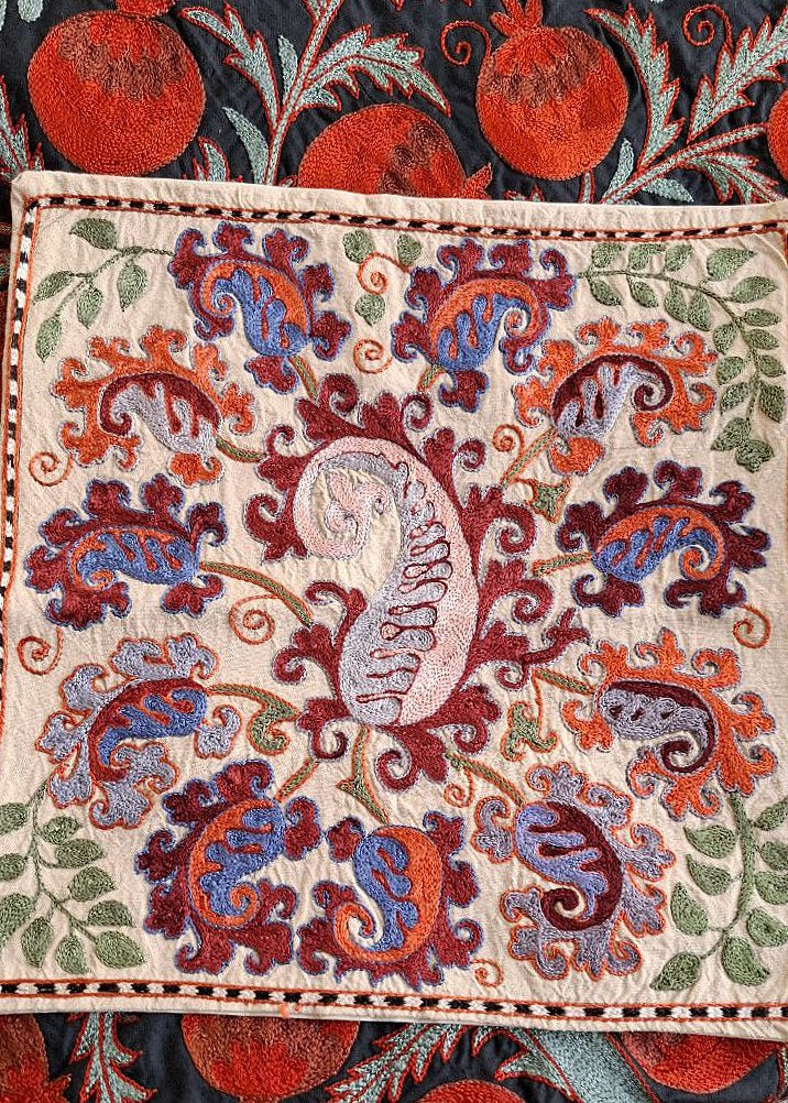Suzani handmade pillow, pillow case,pillow cover from Uzbekistan.Decorative hand embroidery cushions