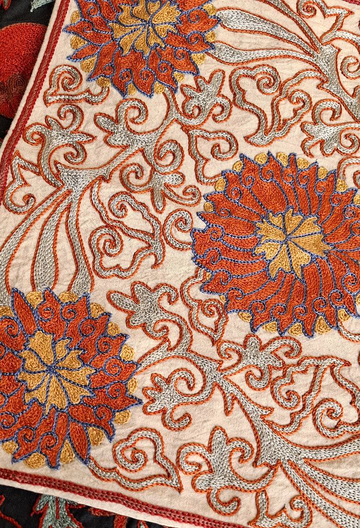 Suzani handmade pillow, pillow case,pillow cover from Uzbekistan.Decorative hand embroidery cushions