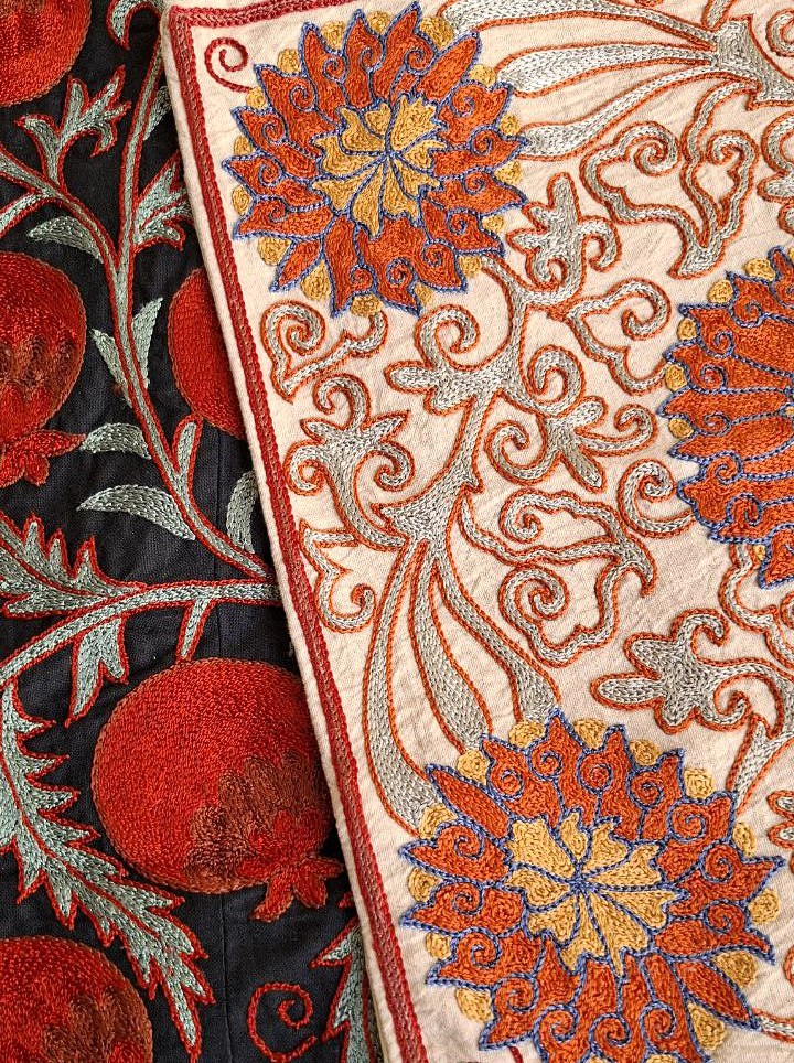 Suzani handmade pillow, pillow case,pillow cover from Uzbekistan.Decorative hand embroidery cushions