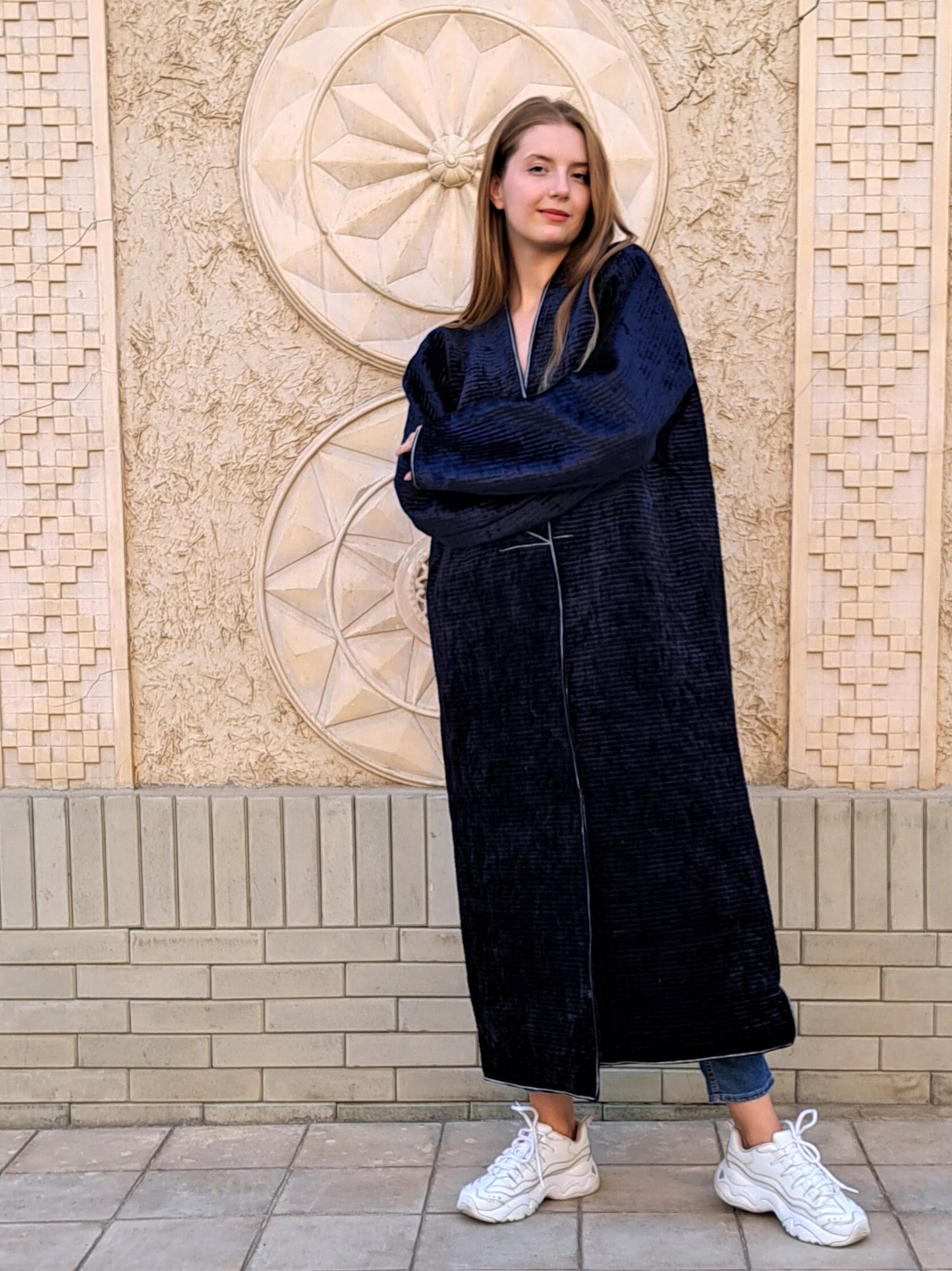 Uzbek handmade silk velvet warm quilted chapan,coat,robe .Unisex,free size.
