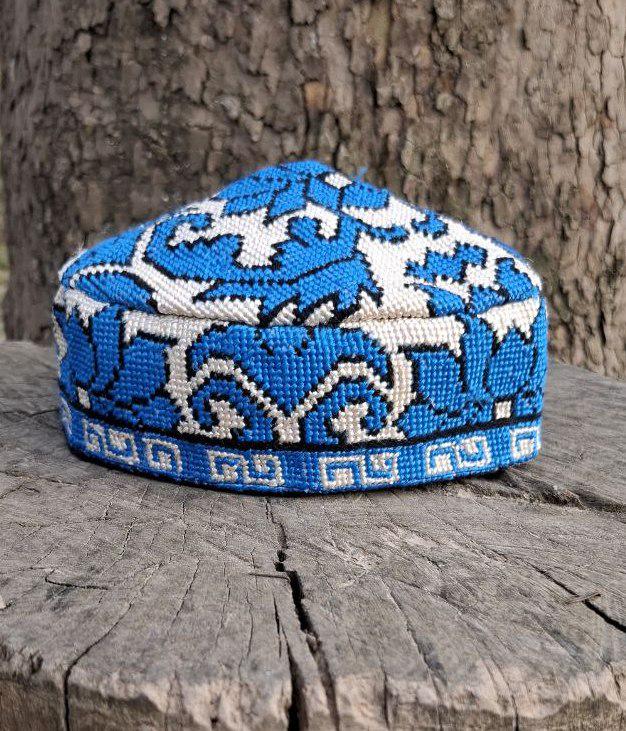 A set of 6 Traditional Uzbek hand embroidery head wear ,duppi cap, skullcap,duppi,hat.