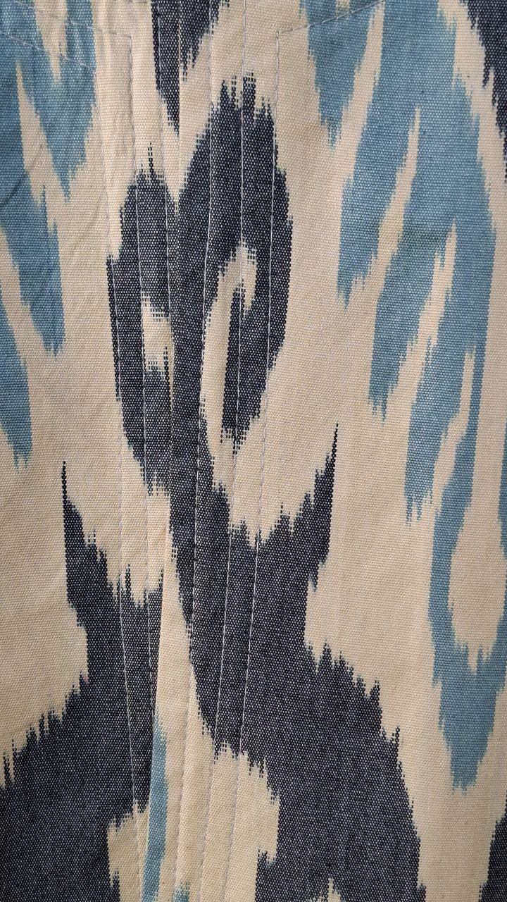 Handwoven Ikat Chapan,coat,robe, jacket. Hand-dyed, hand loomed natural ikat from Uzbekistan.
