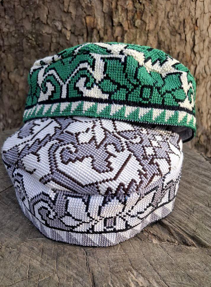 A set of 6 Traditional Uzbek hand embroidery head wear ,duppi cap, skullcap,duppi,hat.