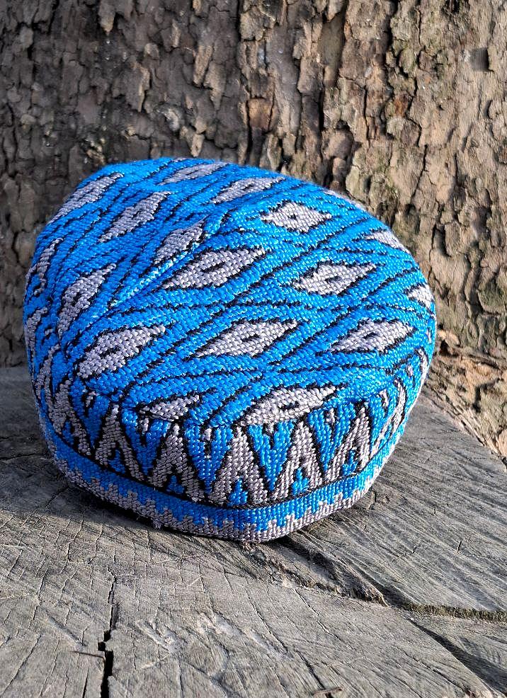 A set of 6 Traditional Uzbek hand embroidery head wear ,duppi cap, skullcap,duppi,hat.