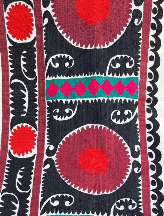 Uzbek vintage hand embroidery Suzani from Samarkand .Tablecloth, Wall hanging, Bedspread,Bedcover.