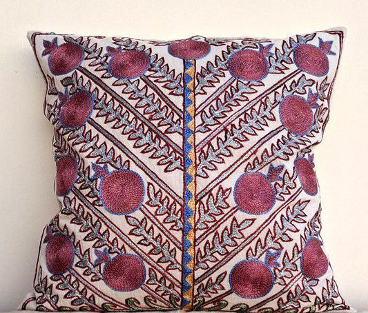 Hand embroidered Suzani Pillow cover, Suzani cushion, Decorative Pillow, pillow case Uzbekistan