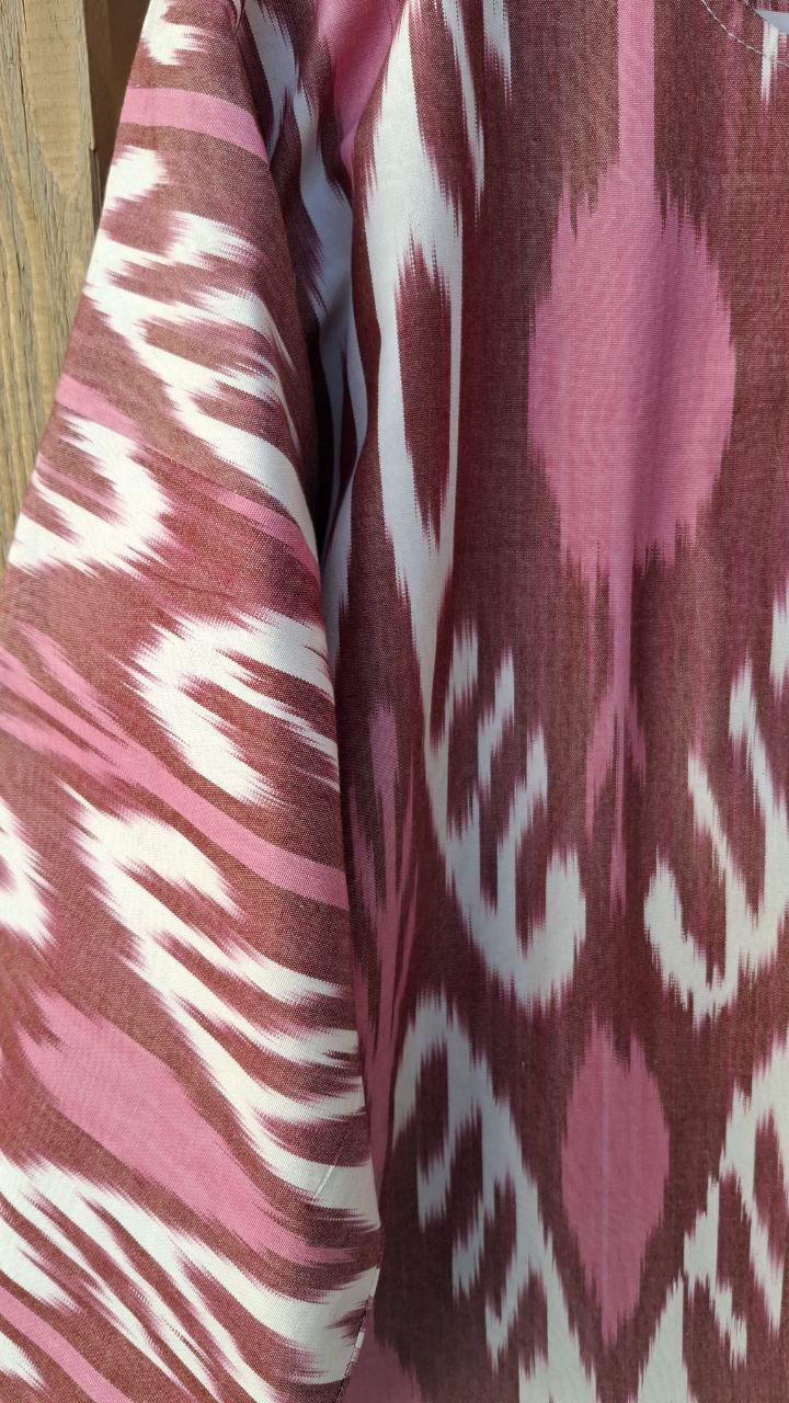 Handwoven Ikat Chapan,coat,robe, jacket. Hand-dyed, hand loomed natural ikat from Uzbekistan.